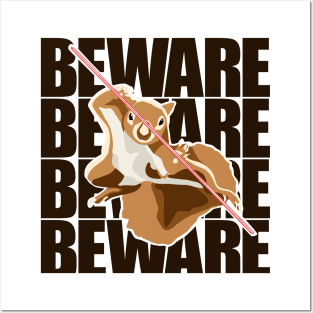 Beware Fox Eastern Gray Japanese Squirrel Lover Squirrel Posters and Art